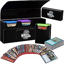 Monster Protectors Trading Card Triple Deck Box (Black) Fits