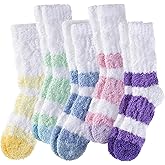 DYW Fuzzy Socks for Women Fluffy Winter Warm Slipper Soft Cozy Home Sleeping Socks 5 Pairs