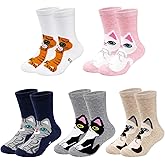 Artfasion Kids Cotton Ankle Animal Socks - Cute Cartoon Crew Socks Soft Funny Childs Sock Breathable for Boys Girls