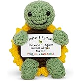 OASSIE Birthday Gifts for Women - Turtle Positive Crochet Animals, Emotional Support Crochet - Turtle Gifts for Women Birthday Unique, Emotional Support Crochets