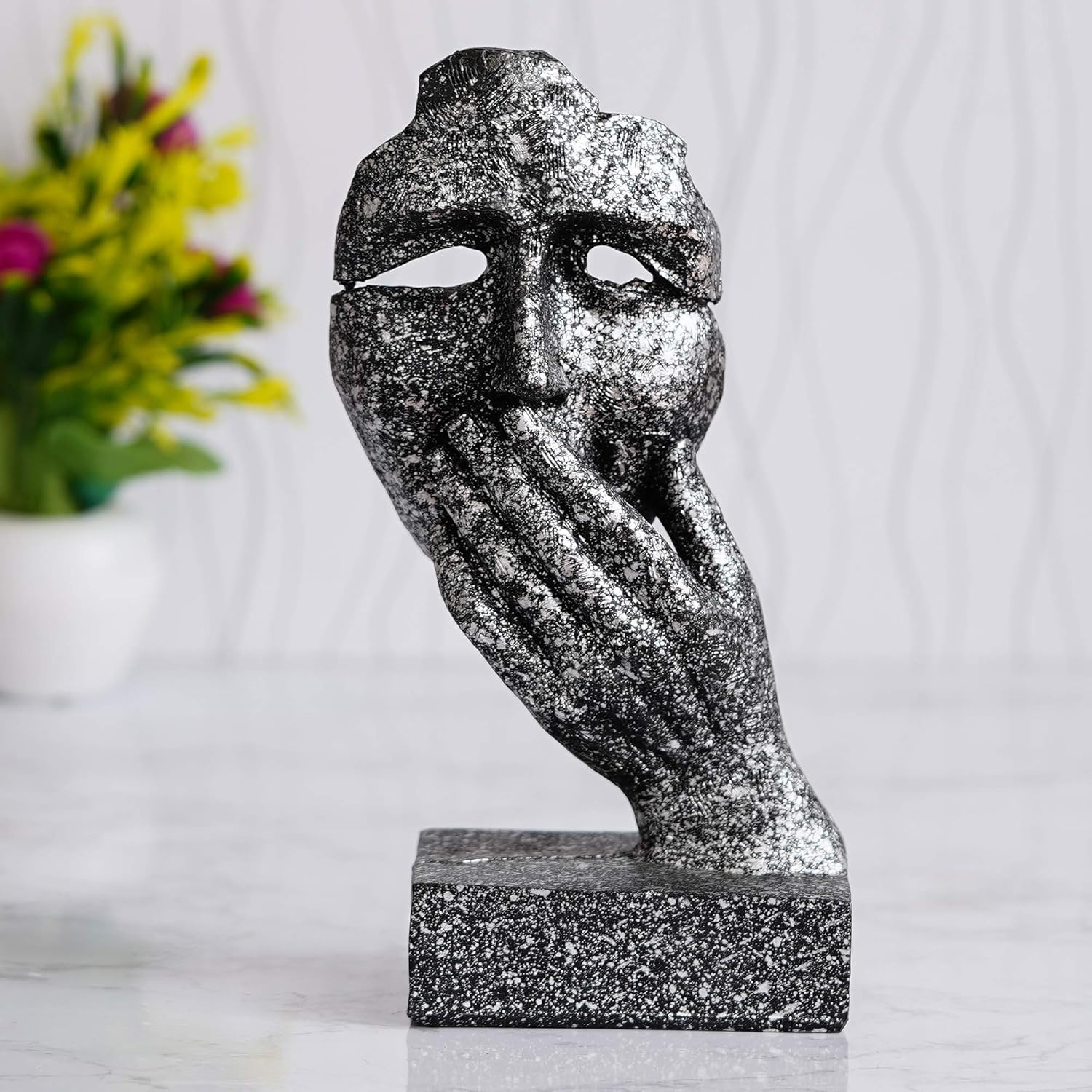 Buy elkart Poly Resin Human Face Sculptures Showpieces Creative Traditional Idea with Modern