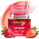 MAREE Lip Mask Overnight - Berry Hydrating Lip Scrub &amp; Moisturizer Mask | Rich lip moisturizer for very dry lips, lip sleeping mask, berry scent, hydrating lip sleeping mask, overnight lip mask