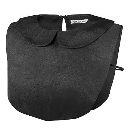 Wearlizer Frauen Kragen Puppe Chiffon Abnehmbare Hälfte Shirt Bluse in Baumwolle