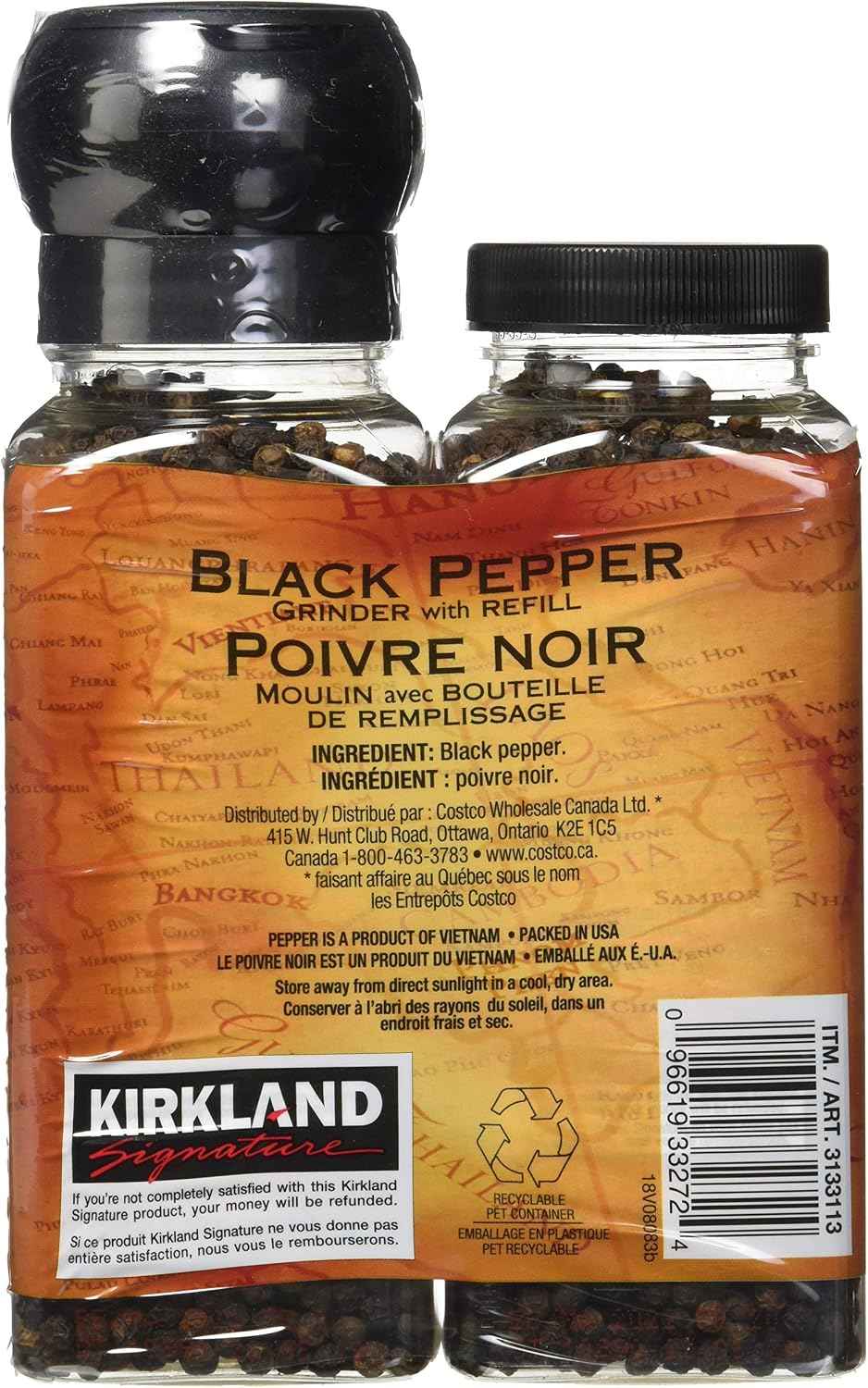 Kirkland Signature Black Pepper Adjustable Grinder with Refill 357 g, COST1250139, 2 Count (Pack of 1) - Image 3