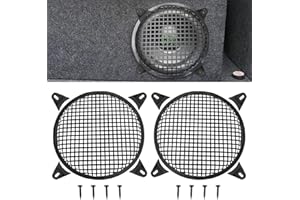 Tongze 10" Speaker Grill Cover: Car Audio Speaker Grill Cover, Subwoofer Metal Mesh-Waffle Grill Cover Protector with Rubber Frame(Pack of 2)