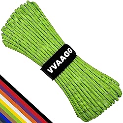 VVAAGG Reflective Paracord Rope 100FT, 7 Strand