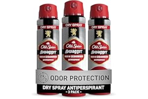 Old Spice Antiperspirant and Deodorant for Men, Invisible Dry Spray, Stronger Swagger Scent, 4.3 Oz, Pack of 3
