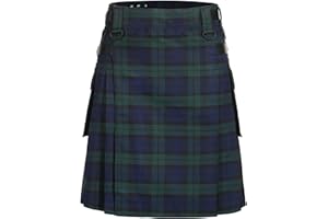 Giftdigger Men Scottish Kilt,Utility Scottish Tartan Kilt for Men,Highland Wedding Kilt,Traditional Scottish Kilt with Pocket