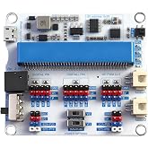 SIYEENOVE mShield for Micro:bit Sensor Expansion Board, Dual Motor Driver, IR Receiver, 4 Servo Ports, PWM Output, 5V/3.3V Power, Compatible with Bulding Blocks for STEM Projects