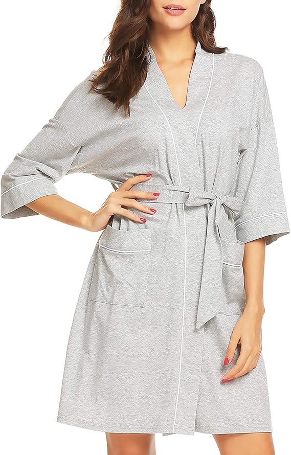 bademantel damen leicht baumwolle