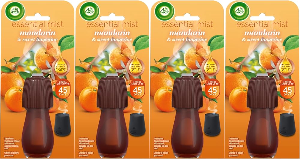 Air Wick Essential Mist Mandarin & Sweet Orange 4 x 20ml Refills