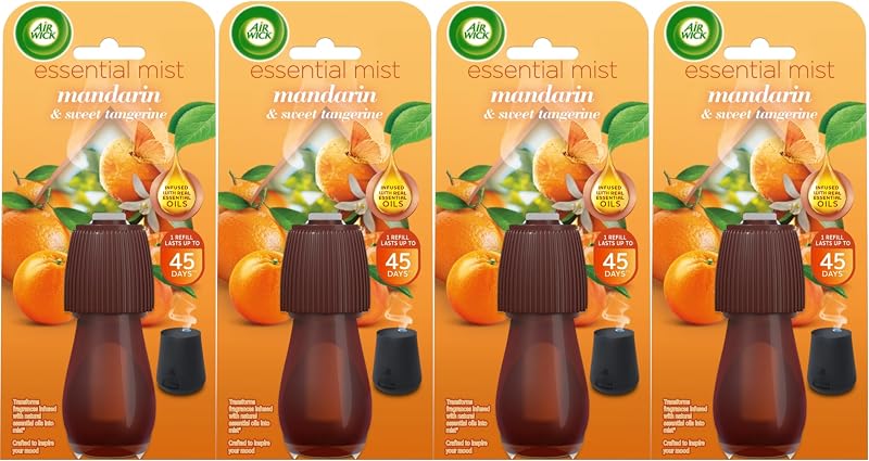 Air Wick Essential Mist Mandarin & Sweet Orange 4 x 20ml Refills
