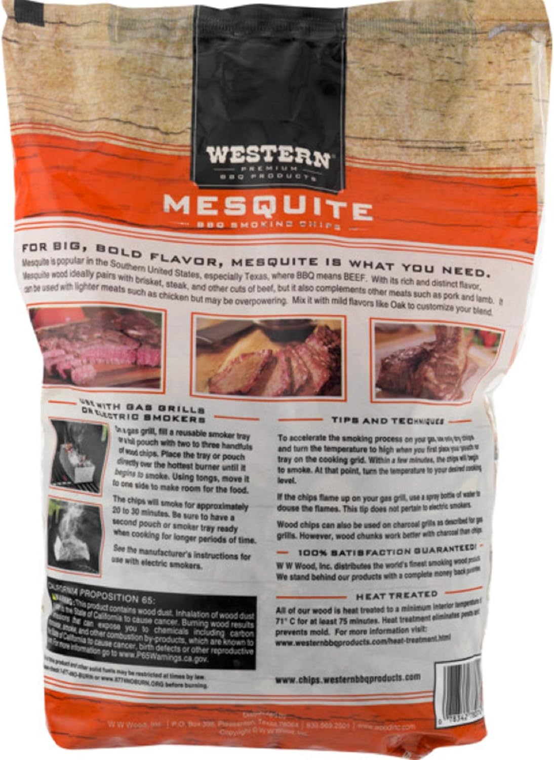 WESTERN 78074 Premium Products Mesquite BBQ Smoking Chips, 188 cu : Wood Chips For Smokers : Garden & Outdoor