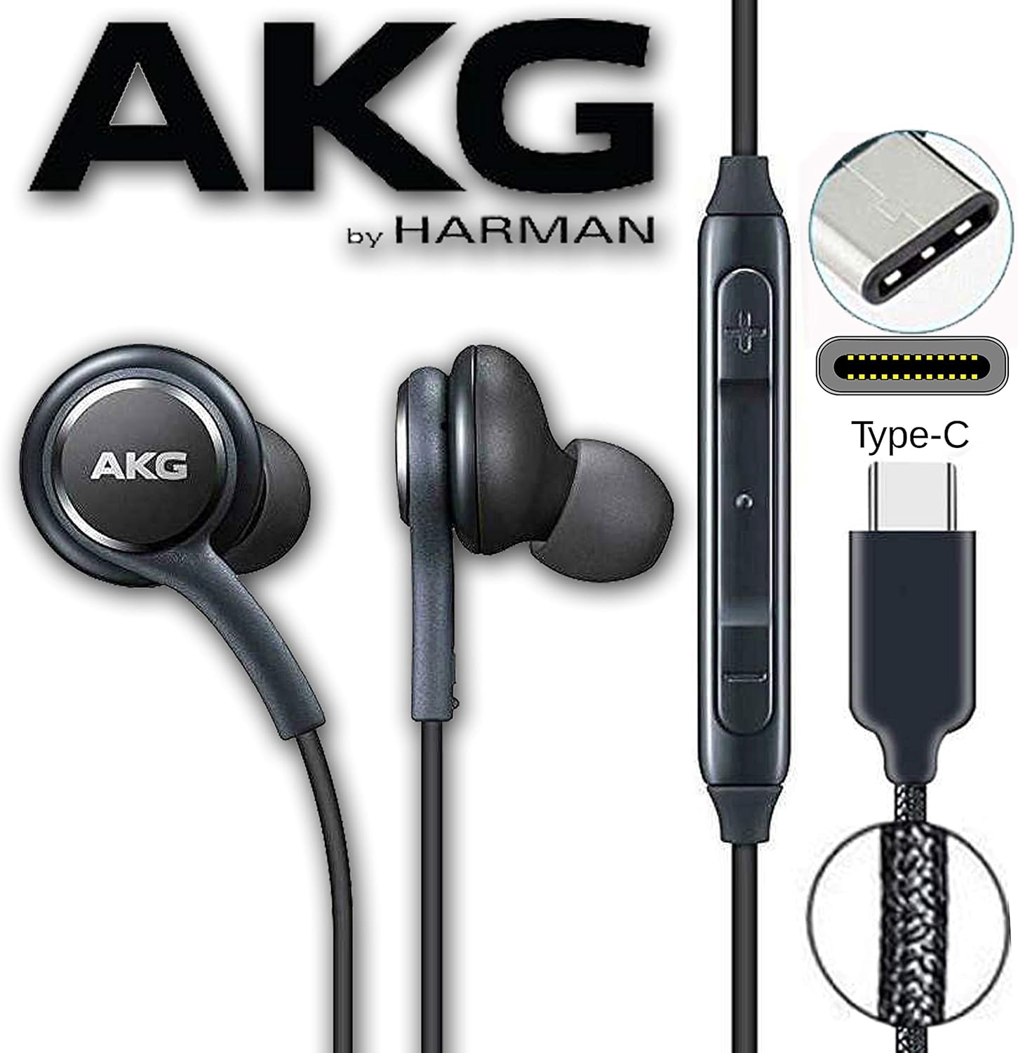 GLITZY GIZMOS Genuine Official Samsung AKG Earphones Headphones for Samsung Note 10 / Note 10+ Plus / S10 With Type C Connection & for All Other Type C Devices GH59-15198A (BULK PACKAGING) - Image 4