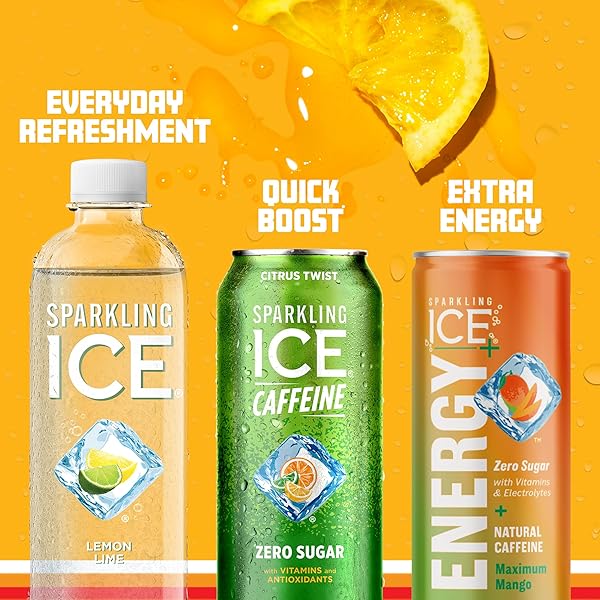 SPARKLING ICE CAFFEINE, CITRUS TWIST SPARKLING WATER WITH CAFFEINE, ZERO SUGAR, WITH ANTIOXIDANTS AND VITAMINS,16 FL OZ CAN