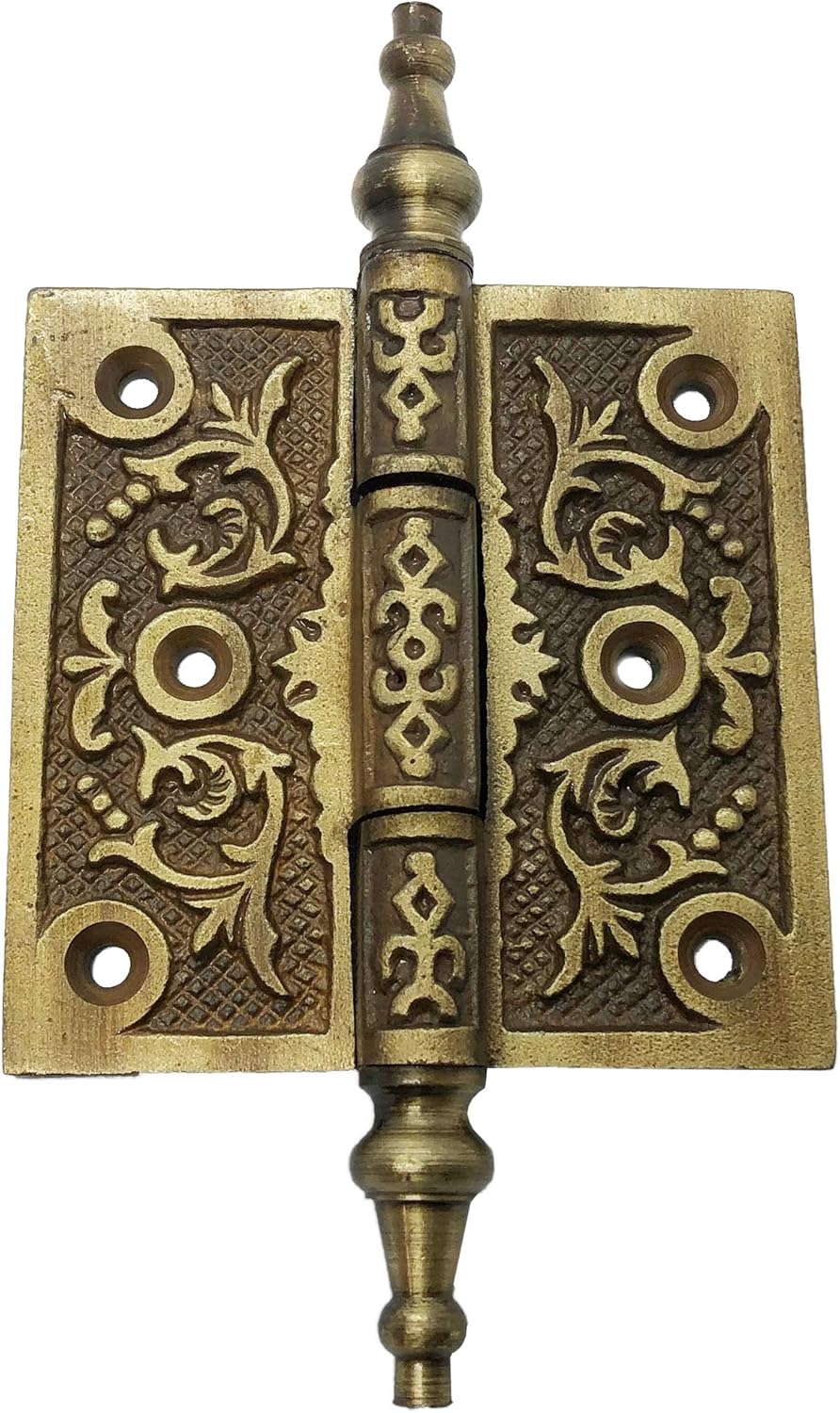 6" Ornate Iron Victorian Hinges HG102 Iron Hinge Antique Style