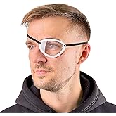 Hydrating Dry Eye Shield, Moisture Chamber, Clear Eye Patch, Soft Foam | Gentle On Skin, Extended Elastic Strap, Full Eye Coverage, Helps Reduce Dryness, Suitable for Home, Office, Gym, Travel