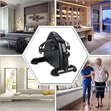 Uten Mini Exercise Bike Pedal Exerciser Indoor Gym Office Fit Black view 4