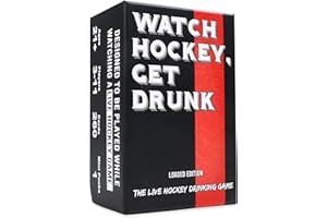 Watch Hockey, Get Drunk - The Live Hockey Drinking Game | 260 Cards with a Mini Puck. Perfect for Parties, Group Game Day, Ta