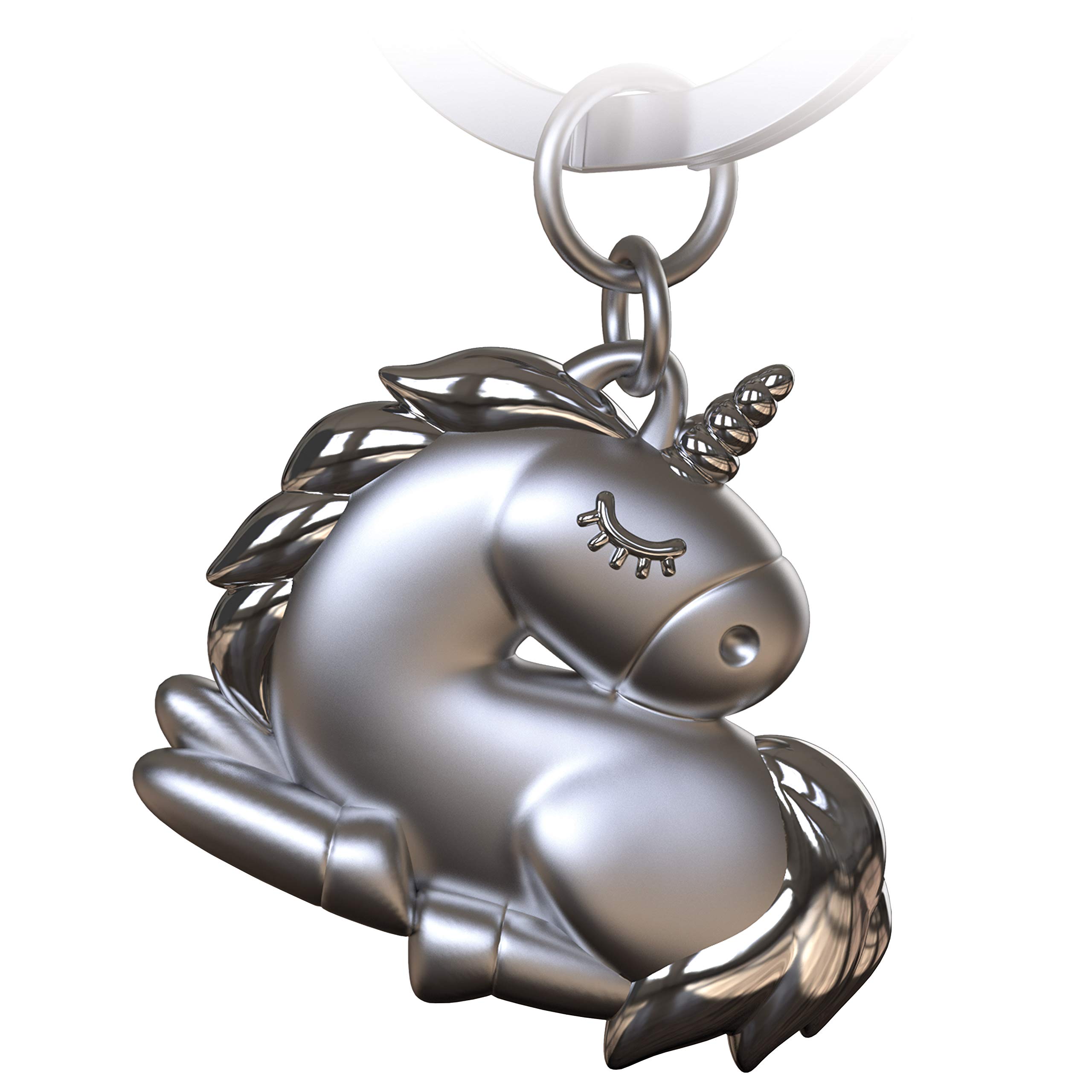 FABACH Unicorn Keyring Sleepy – Sleeping Unicorn Lucky Charm for Women – Unicorn Pendant as a Gift for Best Friend, Partner, silver, standard size, Fantasy