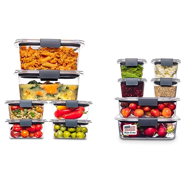 RUBBERMAID BRILLIANCE BPA-FREE AIRTIGHT FOOD STORAGE CONTAINERS, 24-PIECE...