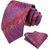 Alizeal Mens Gradient Paisley Necktie and Pocket Square Set