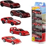 Hot Wheels Ferrari 1:64 Scale 5-Pack Vehicles
