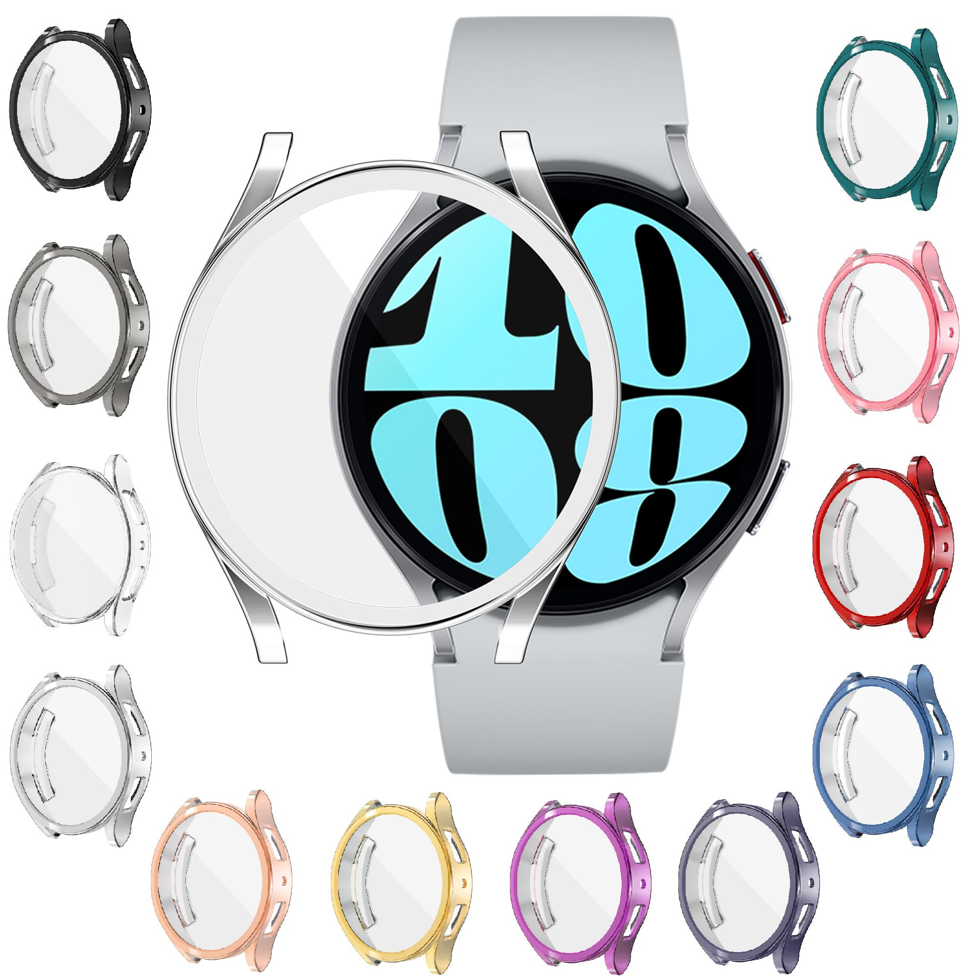 Photo 1 of [12 Pack] YUVIKE Watch Screen Protector Compatible with Samsung Galaxy Watch 6 44mm, Soft TPU Watch Case Full Anti Golpes Protective Cover for Galaxy6 Smart Watch 44mm (SM-R940)