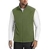 MAGCOMSEN Men's Fleece Vest Lightweight Zip Up Winter Vests Outerwear Warm Polar Sleeveless Jacket with Pockets Casual Golf