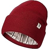 GADIEMKENSD Satin Lined Knit Beanie, Wool Blend, Warmth, Anti-Static, Anti-Pilling, Soft Hair Care, Unisex