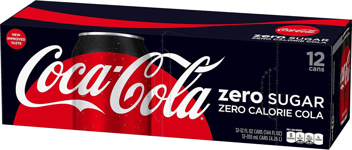 Coca Cola Caffeine Free Zero Sugar Soda 12 Fl Oz 24 Count Amazon Co Uk Grocery