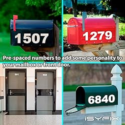iSYFIX White Vinyl Number 8 (Eight) Stickers - 6