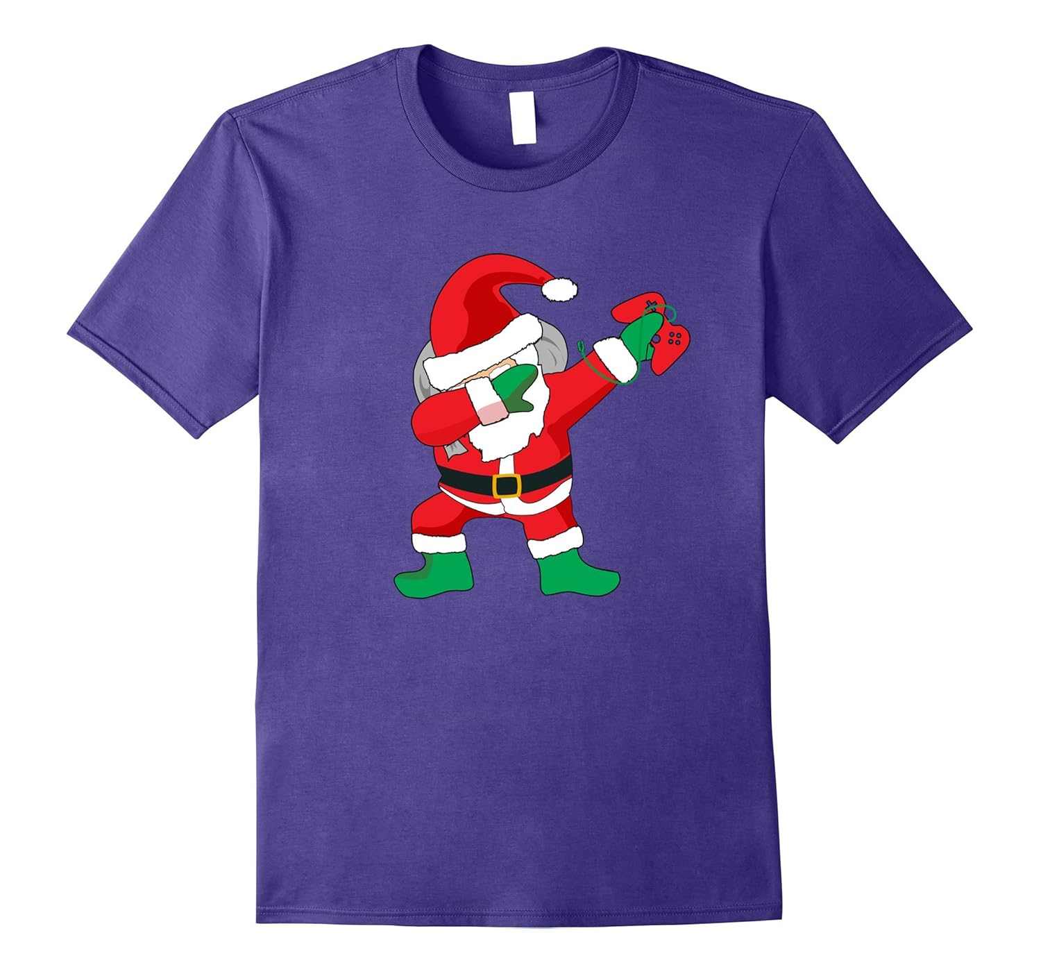 Christmas Dabbing Santa Video Game Shirt Dabbing Gamer Tee-Rose