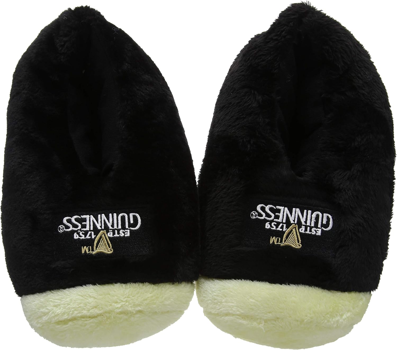 Guinness Official Merchandise Signature Pint Slippers Men's Loungewear Black One Size