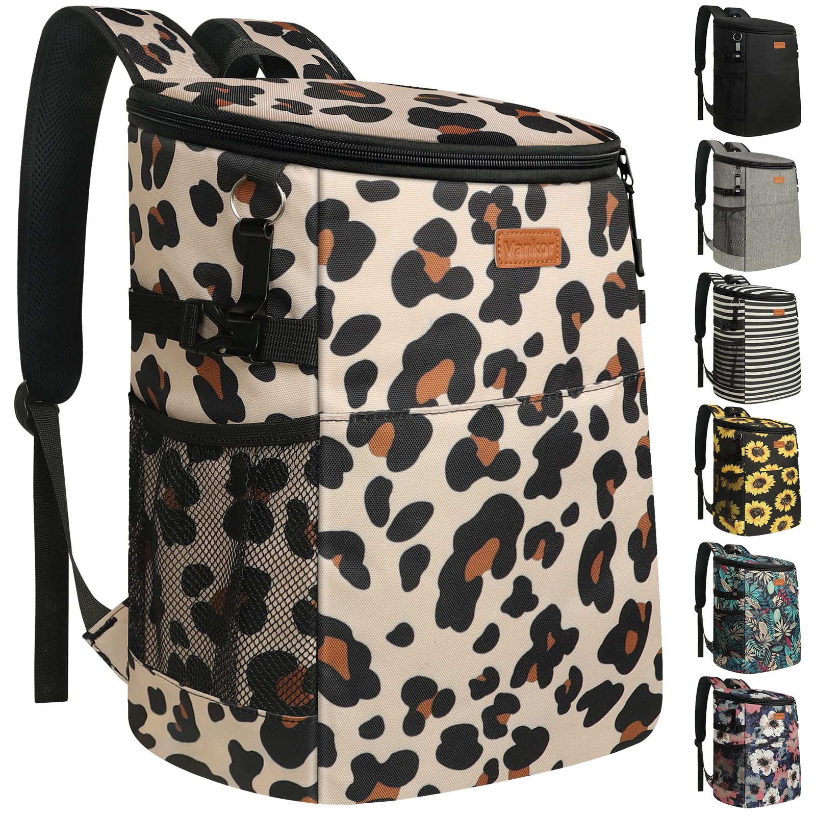 Camping Cooler Backpack 30 Cans, Soft Backpack Coolers Insulated Leak Proof Travel Cooler Bag Waterproof Lunch Picnic Beach Work Trip Thermal Bag Drink Beverage Beer Bag Cooler