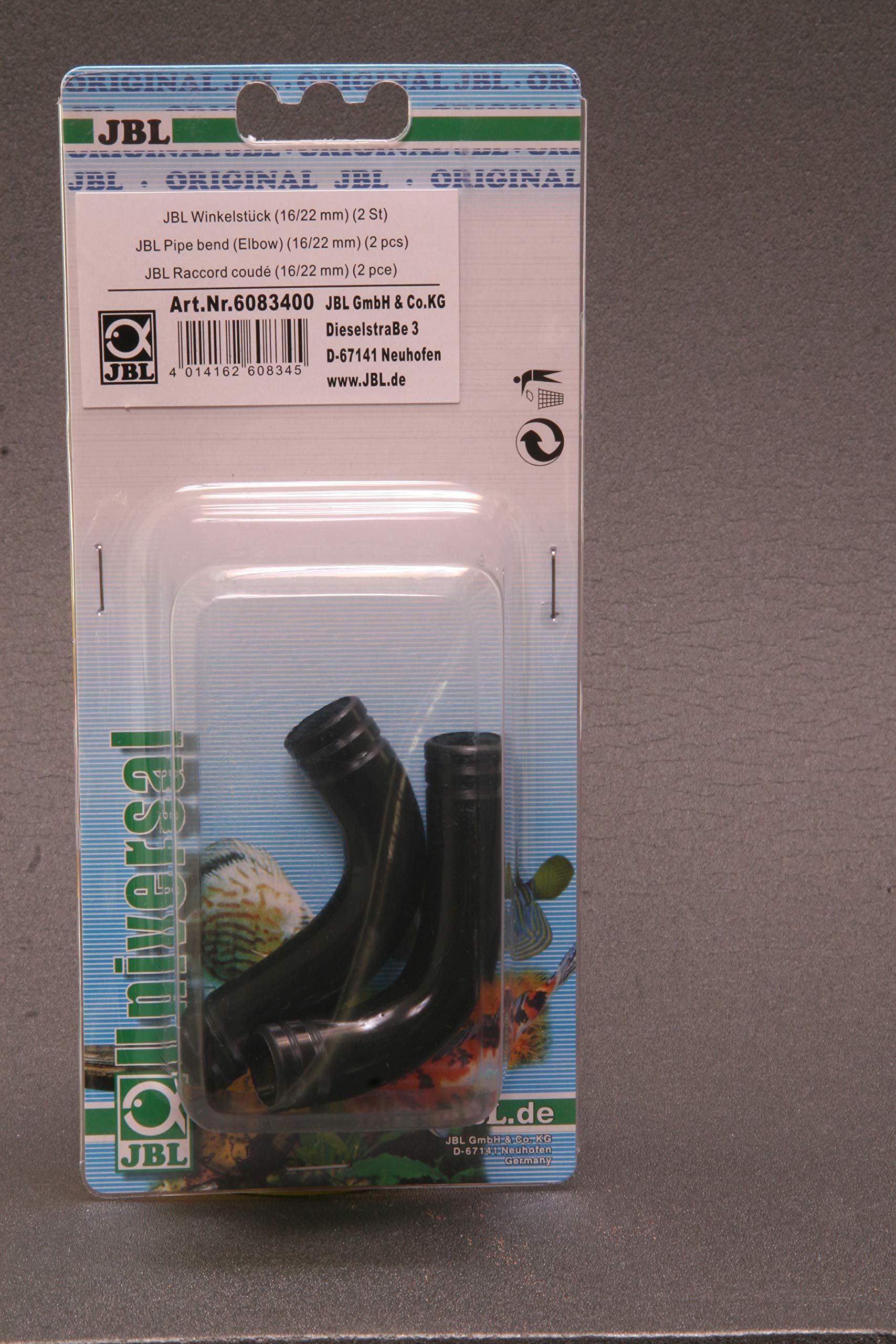 JBL Pipe bend ( Elbow ) (16/22 mm)(2pcs), Anti-kink protection for water hoses