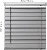 Funky Gadgets Silver Grey PVC Venetian Blind 135x150 cm Easy Fit view 4