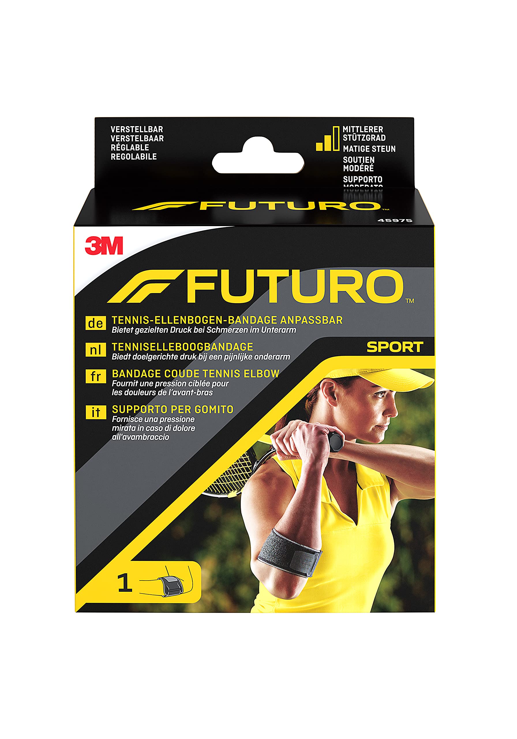 FUTURO Tennis Elbow Strap - Provides targeted pressure for forearm pain - Adjustable
