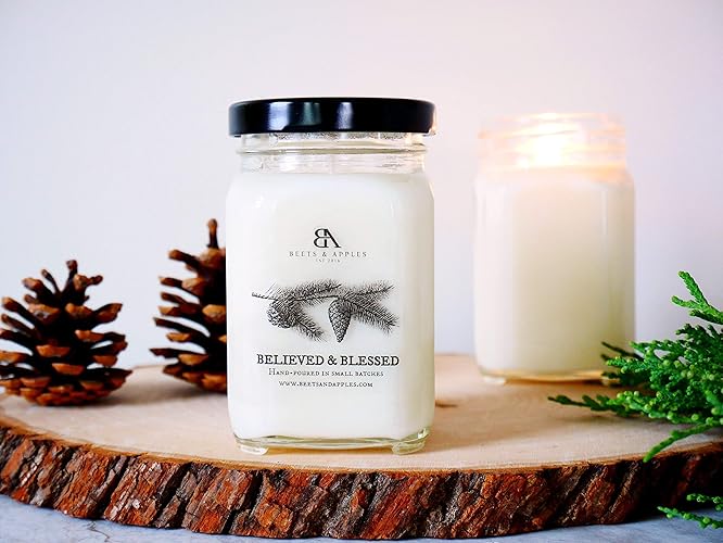 Pine Scented Soy Candle, Pine Scented Candles, Holiday