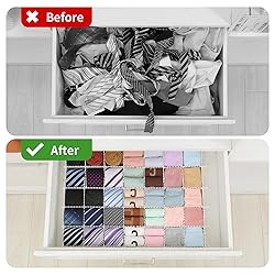 Qozary 42 Pack Adjustable Drawer Organizer Dividers