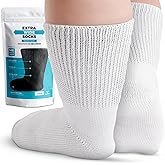 Bariatric Socks - Extra Wide, Diabetic & Lymphedema Socks for Women with Swollen Feet - Non-Binding