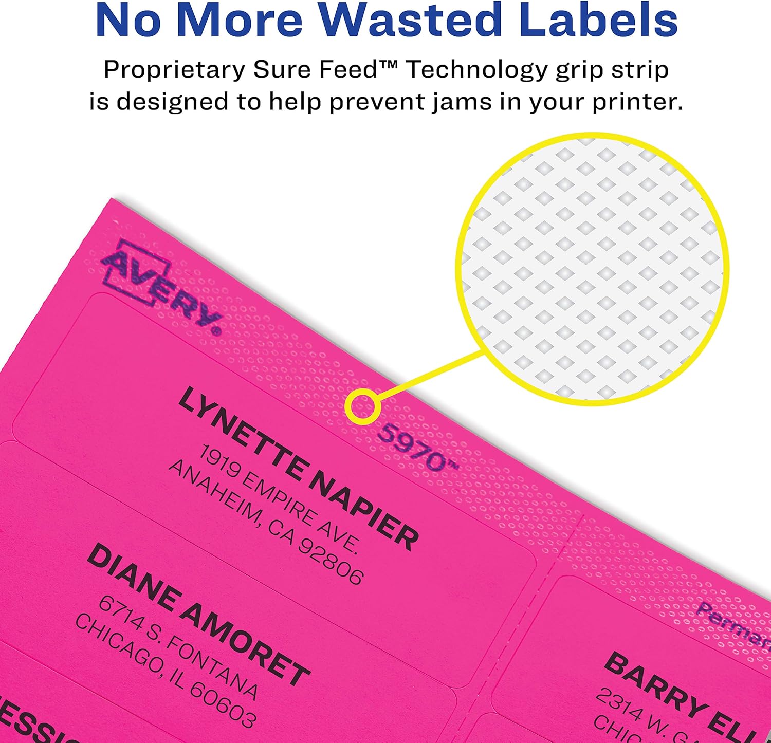 Avery Multipurpose Labels, Removable, Assorted Neon, 2 x 4 Inches, Pack of 120 (6481) : Office Products