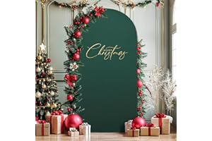 PARTY TALK Party Arch Cover Spandex Arch Backdrop Cover Stretchy Fitted Balloon Arch Cover Round Top Chiara Stand Covers, 6 ft Dark Green