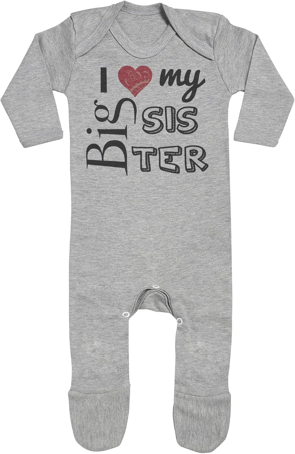 i love my big sister baby sleepsuit