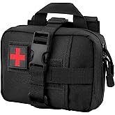 YAKASO Tactical EMT Pouch IFAK Tear-Away Rip Away First Aid Kit – Molle Medical Pouch for Outdoor, Hiking, Hunting – Compact & Durable Rip-Away Medical Bag