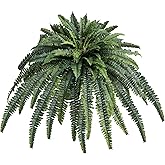 Fake Ferns Artificial Plants Large, 68" Artificial Ferns for Outdoors Large, UV Resistant Faux Fern with Long Leaves Suitable for Planters Hanging Porch Home Indoors Garden Patio Office Greenery Decor