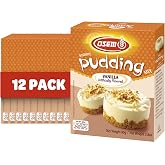 Osem Instant Pudding Vanilla Flavor, Kosher - 2.8 Oz (Pack of 12) | Only 80 Calories Per Serving, Quick &amp; Easy Dessert or Light Snack, Instant Vanilla Pudding Mix