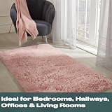 Sienna Blush Pink Rug 80x150cm Anti-Slip Plush Shaggy Bedroom Living Room view 6