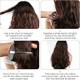 AOROPS Self-Adhesive Hair Rollers 12pc No Heat Large Curls Clips Combs for All view 4