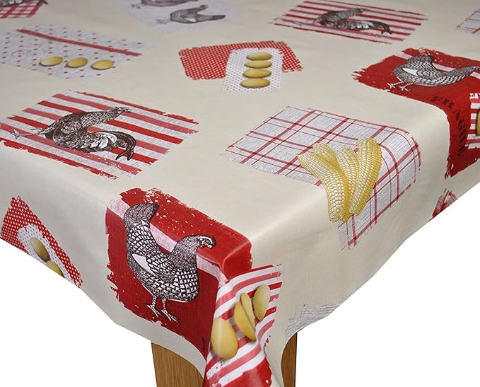 Karina Home Country Kitchen Cream Pvc Tablecloth 200cm X 137cm